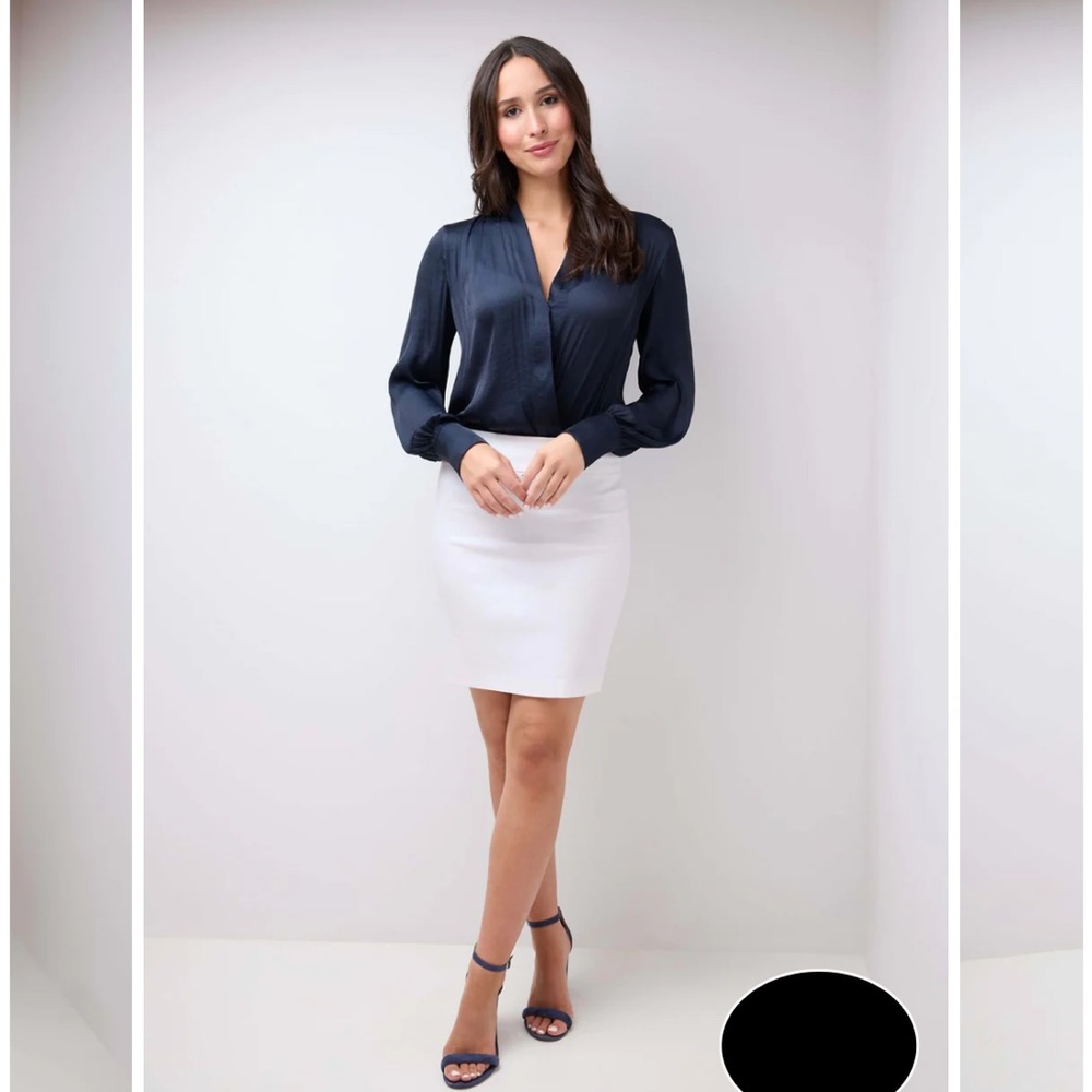 White pencil skirt 19”